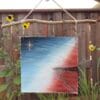 12 x 12" on raw canvas