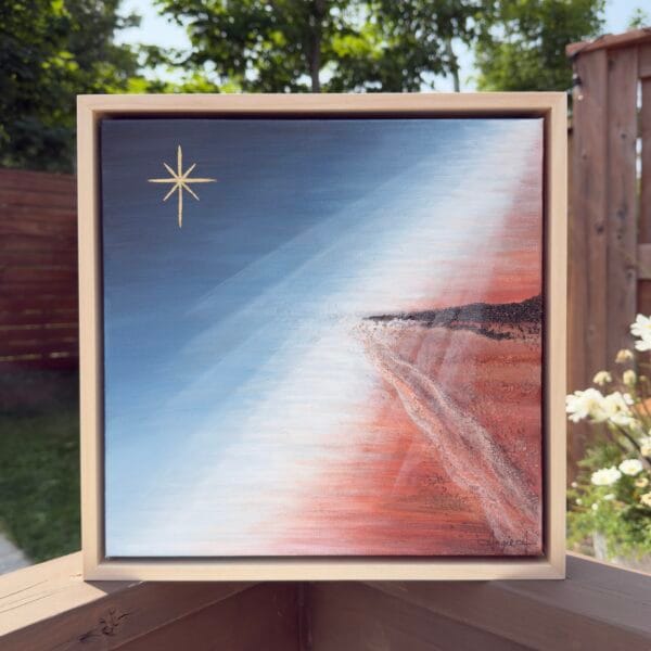 12x12" on framed canvas