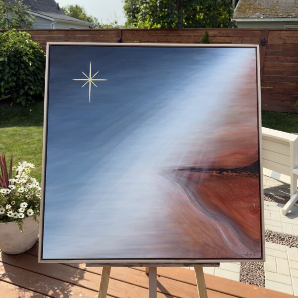 36 x 36" framed canvas